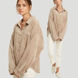 NEW // Cayla Corduroy Button Down Shacket
